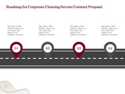 Roadmap for corporate cleaning service contract proposal ppt powerpoint tutorials