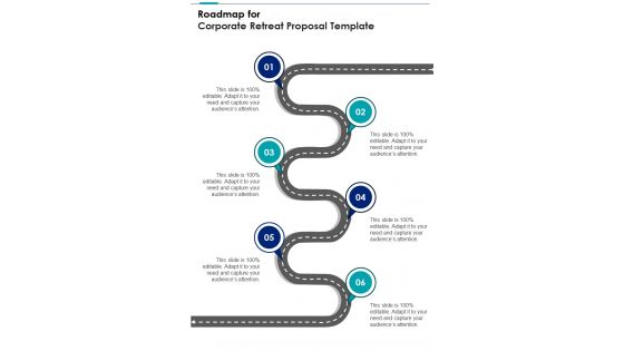 Roadmap For Corporate Retreat Proposal Template One Pager Sample Example Document