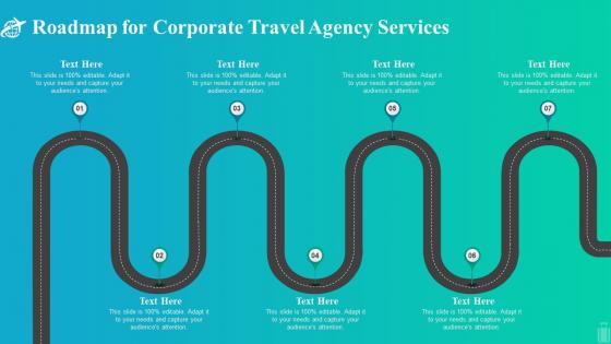 Roadmap for corporate travel agency services ppt slides show