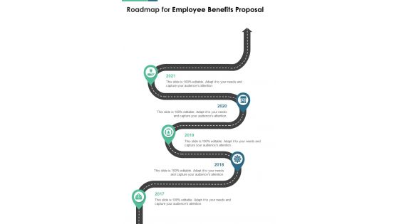 Roadmap For Employee Benefits Proposal One Pager Sample Example Document