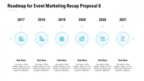 Roadmap for event marketing recap proposal 6 ppt slides clipart