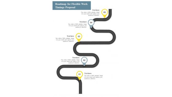 Roadmap For Flexible Work Timings Proposal One Pager Sample Example Document