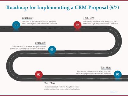 Roadmap for implementing a crm proposal r74 ppt powerpoint presentation icon