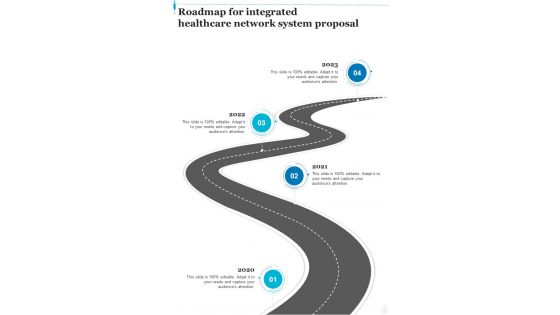 Roadmap For Integrated Healthcare Network System Proposal One Pager Sample Example Document