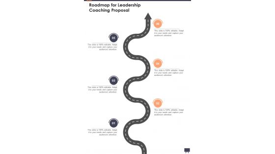 Roadmap For Leadership Coaching Proposal One Pager Sample Example Document