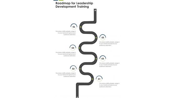Roadmap For Leadership Development Training One Pager Sample Example Document