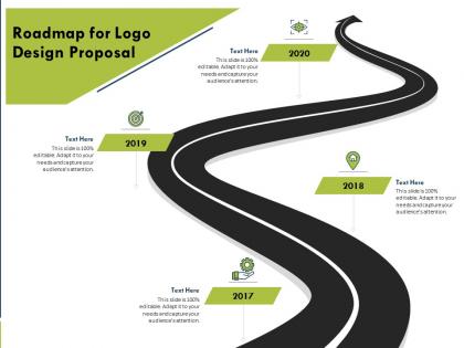 Roadmap for logo design proposal ppt powerpoint presentation gallery layout