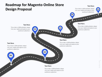 Roadmap for magento online store design proposal ppt powerpoint graphics