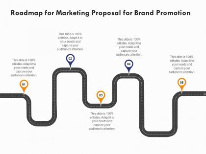 Roadmap for marketing proposal for brand promotion ppt powerpoint presentation styles slideshow
