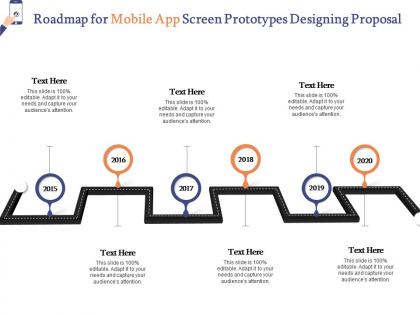 Roadmap for mobile app screen prototypes designing proposal ppt powerpoint ideas icon