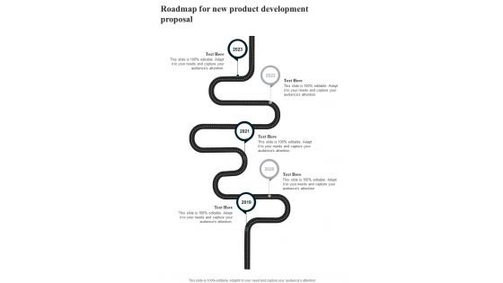 Roadmap For New Product Development Proposal One Pager Sample Example Document