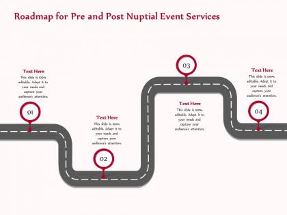Roadmap for pre and post nuptial event services ppt templates