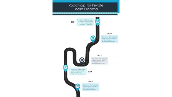 Roadmap For Private Lease Proposal One Pager Sample Example Document