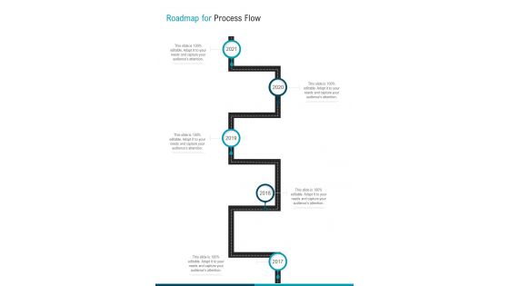 Roadmap For Process Flow Corporate Staffing Proposal One Pager Sample Example Document