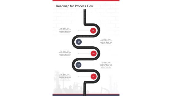 Roadmap For Process Flow Engineering Proposal One Pager Sample Example Document