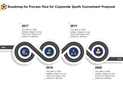 Roadmap for process flow for corporate sports tournament proposal ppt graphics