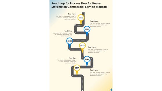 Roadmap For Process Flow For House Sterilization Commercial One Pager Sample Example Document