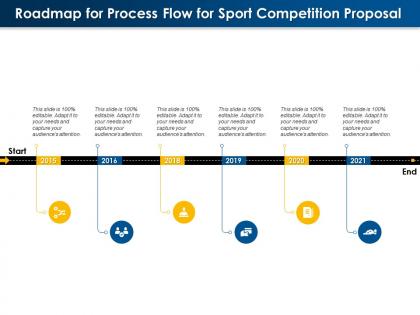 Roadmap for process flow for sport competition proposal ppt powerpoint template