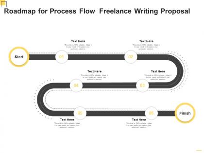 Roadmap for process flow freelance writing proposal ppt powerpoint presentation gallery graphics
