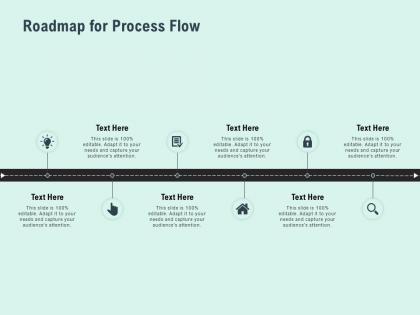Roadmap for process flow idea bulb ppt powerpoint presentation slides