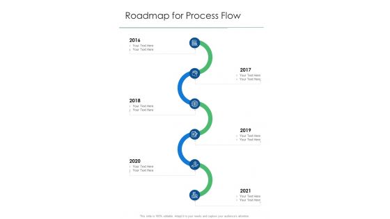 Roadmap For Process Flow Online Content Writing Proposal One Pager Sample Example Document