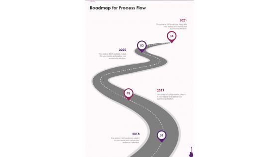 Roadmap For Process Flow Professional Music Artist Proposal One Pager Sample Example Document