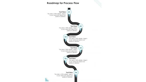 Roadmap For Process Flow Proposal For Marketing Job One Pager Sample Example Document