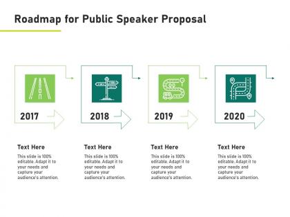 Roadmap for public speaker proposal 2017 to 2020 ppt powerpoint presentation good