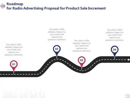 Roadmap for radio advertising proposal for product sale increment ppt powerpoint shapes