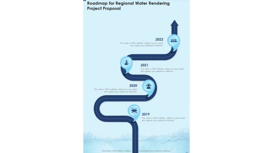 Roadmap For Regional Water Rendering Project Proposal One Pager Sample Example Document