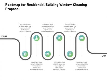 Roadmap for residential building window cleaning proposal ppt slides brochure