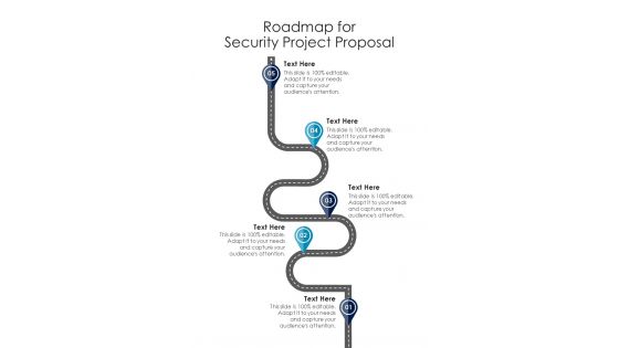 Roadmap For Security Project Proposal One Pager Sample Example Document