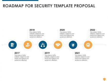 Roadmap for security template proposal ppt powerpoint presentation portfolio slide portrait