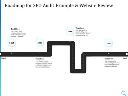Roadmap for seo audit example and website review ppt powerpoint templates