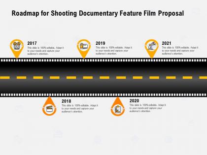 Roadmap for shooting documentary feature film proposal 2017 to 2021 years ppt powerpoint presentation ideas