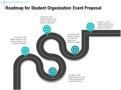 Roadmap for student organization event proposal ppt infographics