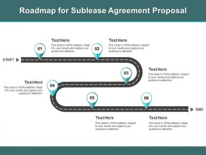 Roadmap for sublease agreement proposal ppt powerpoint presentation icon introduction