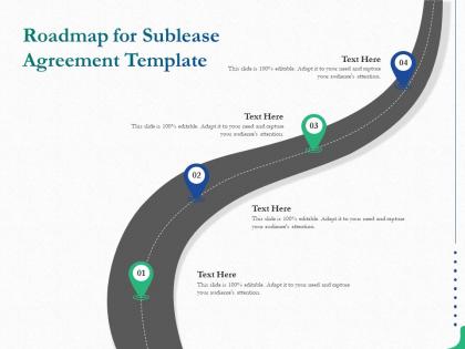 Roadmap for sublease agreement template ppt powerpoint presentation slides portfolio