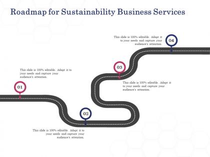 Roadmap for sustainability business services ppt powerpoint presentation guidelines