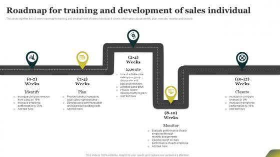 Roadmap For Training And Development Of Sales Individual