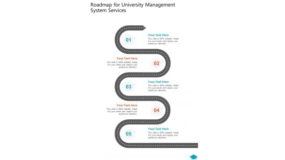 Roadmap For University Management System Services One Pager Sample Example Document