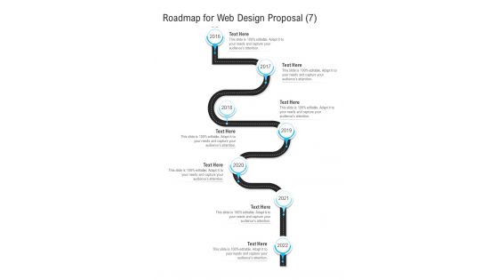 Roadmap For Web Design Proposal One Pager Sample Example Document