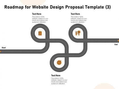 Roadmap for website design proposal three ppt powerpoint brochure