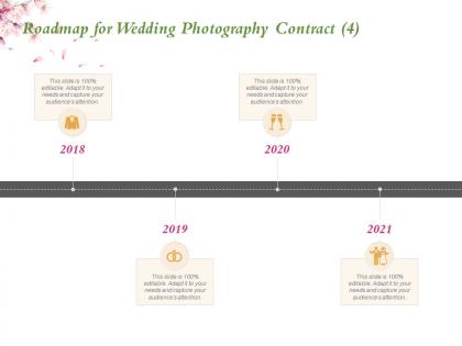 Roadmap for wedding photography contract 2018 to 2021 years ppt powerpoint presentation topics