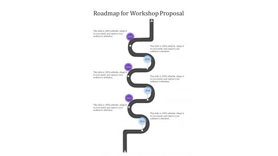 Roadmap For Workshop Proposal One Pager Sample Example Document