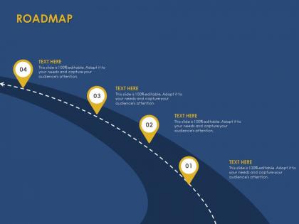 Roadmap four stage l845 ppt powerpoint presentation show graphics