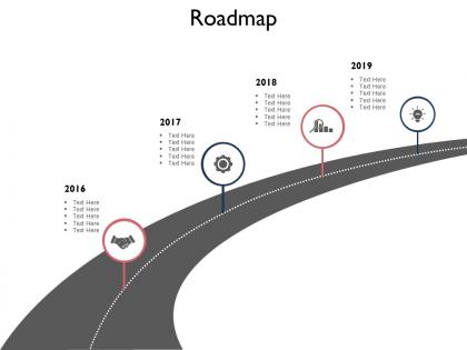 Roadmap four years f681 ppt powerpoint presentation layouts graphics tutorials