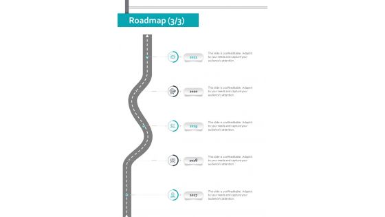 Roadmap Freelance Copywriting Proposal One Pager Sample Example Document