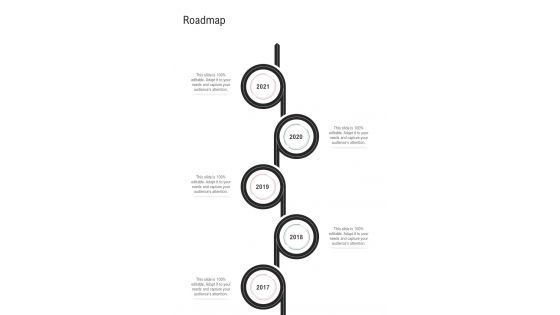 Roadmap Freight Forwarding Business Proposal One Pager Sample Example Document