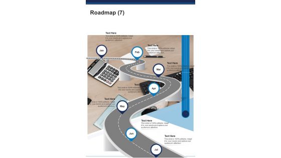 Roadmap Investment Advice Proposal One Pager Sample Example Document